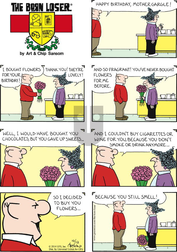 The Born Loser on Sunday October 12, 2014 Comic Strip