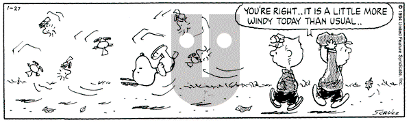 Peanuts on Thursday January 27, 1994 Comic Strip
