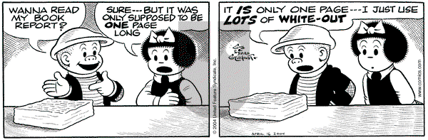 Nancy on Friday April 16, 2004 Comic Strip