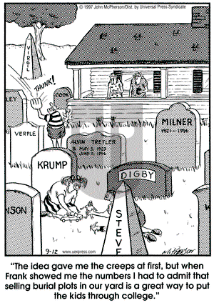 Close to Home on Friday September 12, 1997 Comic Strip