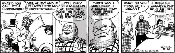 Alley Oop on Wednesday September 18, 1974 Comic Strip