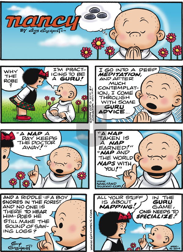 Nancy on Sunday March 16, 2014 Comic Strip