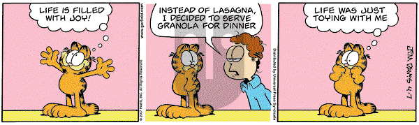 Garfield on Saturday April 7, 2007 Comic Strip
