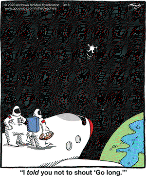 In the Bleachers on Wednesday March 18, 2020 Comic Strip