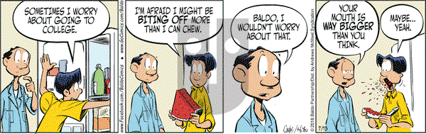 Baldo on Friday July 13, 2018 Comic Strip