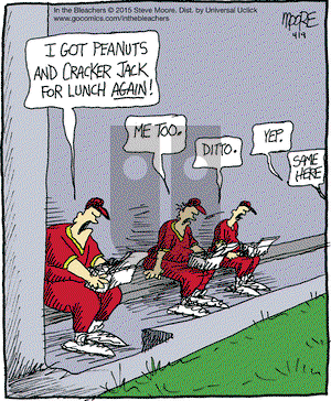 In the Bleachers on Thursday April 9, 2015 Comic Strip