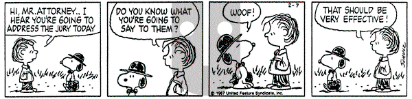 Peanuts - Saturday February 7, 1987 Comic Strip