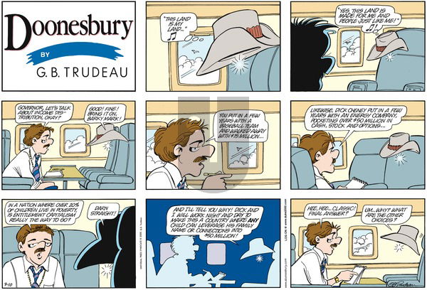 Doonesbury on Sunday September 10, 2000 Comic Strip