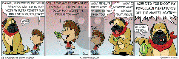 AJ and Magnus - Friday August 8, 2014 Comic Strip