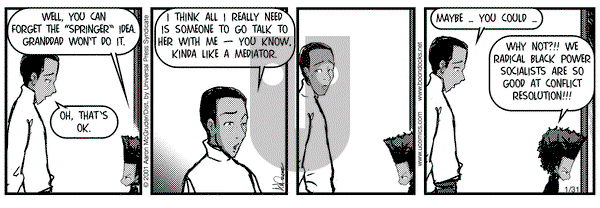 The Boondocks on Wednesday January 31, 2001 Comic Strip