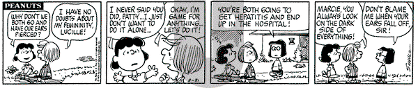 Peanuts on Friday May 31, 1974 Comic Strip