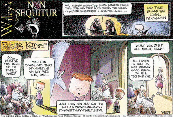 Non Sequitur on Sunday November 29, 1998 Comic Strip