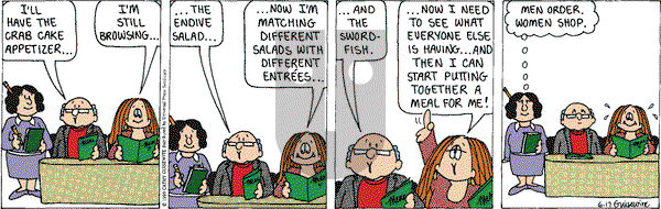 Cathy Classics on Thursday June 17, 1999 Comic Strip