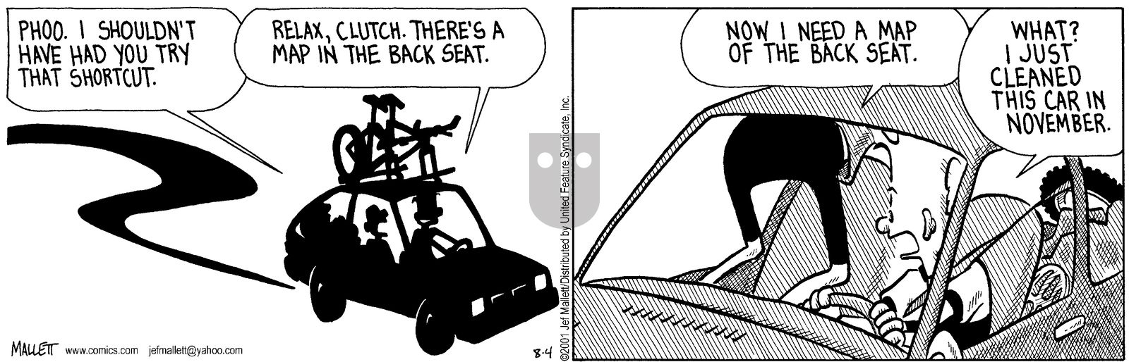 Frazz - Saturday August 4, 2001 Comic Strip