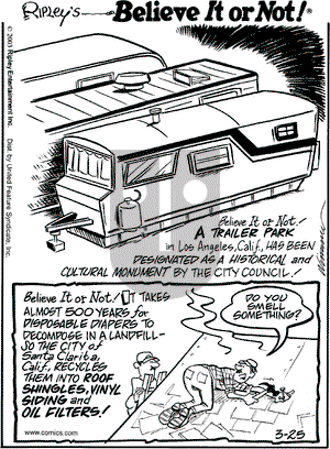 Ripley's Believe It or Not on Tuesday March 25, 2003 Comic Strip