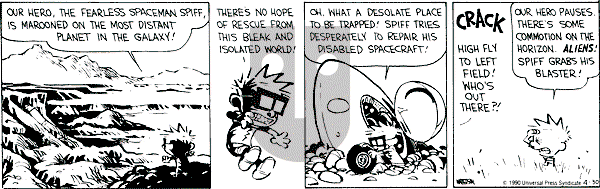 Calvin and Hobbes - Monday April 30, 1990 Comic Strip