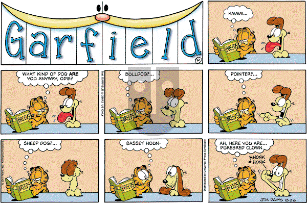 Garfield on Sunday August 26, 2007 Comic Strip