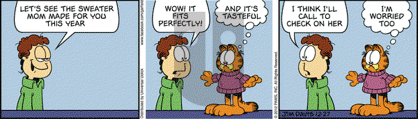 Garfield on Thursday December 27, 2012 Comic Strip