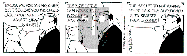 The Born Loser on Friday September 26, 2003 Comic Strip