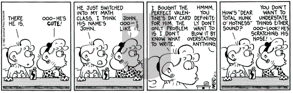 FoxTrot on Tuesday February 11, 1992 Comic Strip