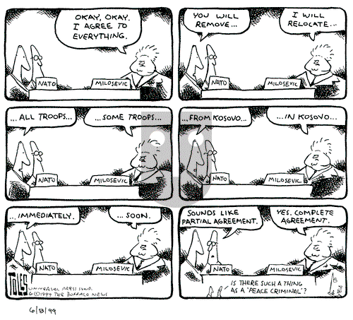 Tom Toles on Tuesday June 8, 1999 Comic Strip