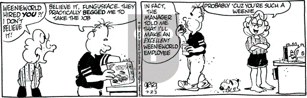 Luann on Tuesday July 23, 1991 Comic Strip