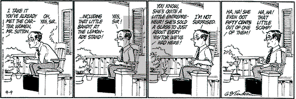 Doonesbury on Thursday September 9, 1976 Comic Strip