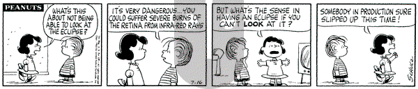 Peanuts on Tuesday July 16, 1963 Comic Strip