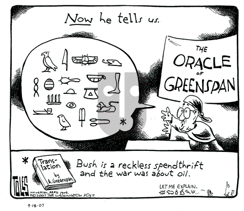 Tom Toles on Tuesday September 18, 2007 Comic Strip