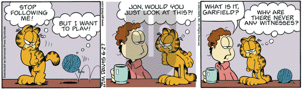 Garfield on Saturday June 28, 2003 Comic Strip