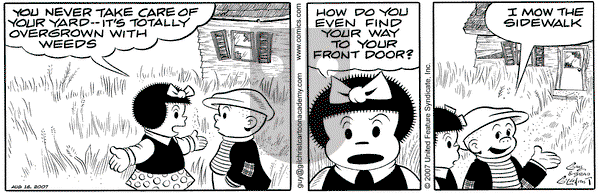 Nancy on Thursday August 16, 2007 Comic Strip