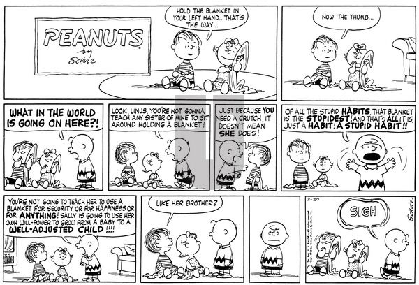 Peanuts on Sunday March 20, 1960 Comic Strip