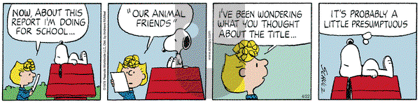 Peanuts on Tuesday April 22, 2025 Comic Strip