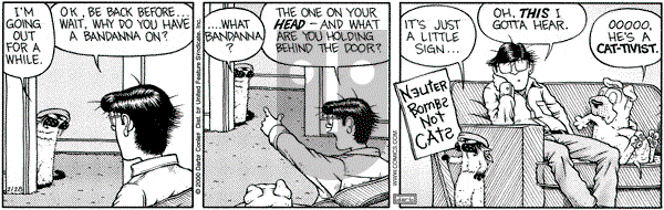 Get Fuzzy on Monday February 28, 2000 Comic Strip
