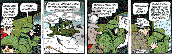 Doonesbury on Wednesday November 28, 2001 Comic Strip