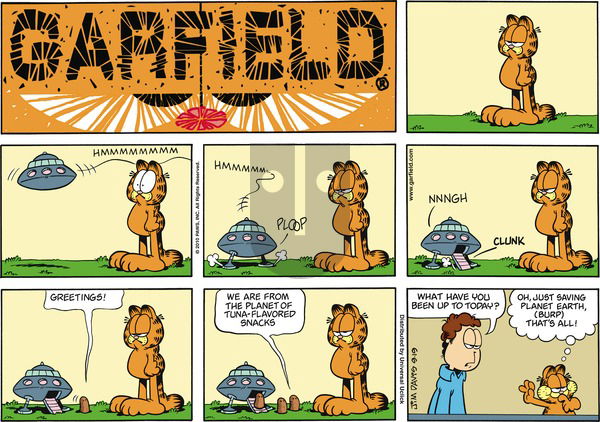 Garfield on Sunday September 19, 2010 Comic Strip