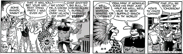 Alley Oop - Tuesday August 14, 1956 Comic Strip
