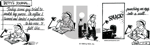 Betty on Saturday November 14, 1998 Comic Strip