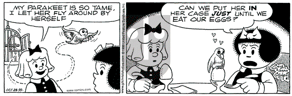 Nancy on Thursday October 28, 1999 Comic Strip