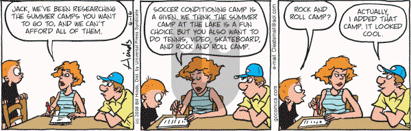 Cleats - Monday June 16, 2008 Comic Strip