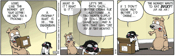 Get Fuzzy on Monday August 18, 2003 Comic Strip