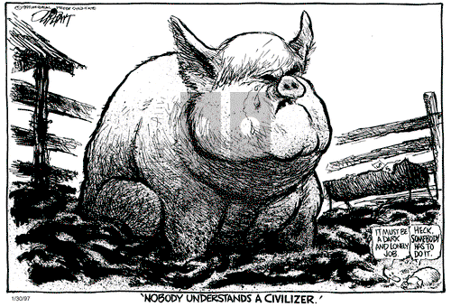 Pat Oliphant on Thursday January 30, 1997 Comic Strip