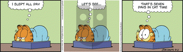 Garfield on Monday September 2, 2019 Comic Strip
