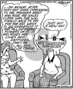 Close to Home on Thursday October 12, 2000 Comic Strip