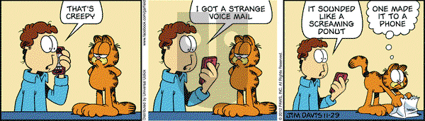 Garfield on Thursday November 29, 2012 Comic Strip