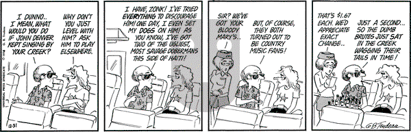 Doonesbury on Tuesday December 31, 1974 Comic Strip