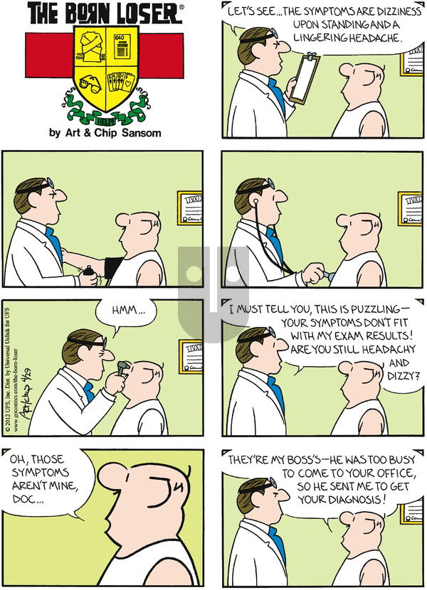 The Born Loser on Sunday April 29, 2012 Comic Strip