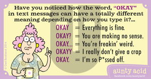 Aunty Acid on Thursday March 3, 2016 Comic Strip