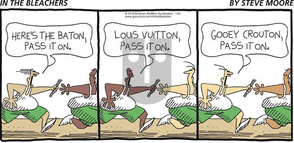 In the Bleachers on Sunday July 29, 2018 Comic Strip