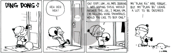 Calvin and Hobbes on Wednesday February 16, 1994 Comic Strip